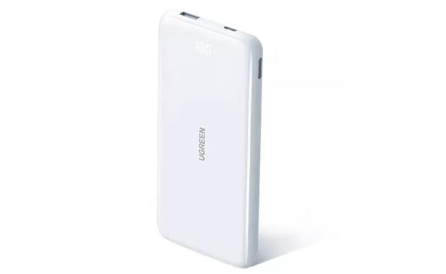 UGREEN PB200 10000mAh Ultra Slim Two-Way Fast Charging 20W Power Bank - White